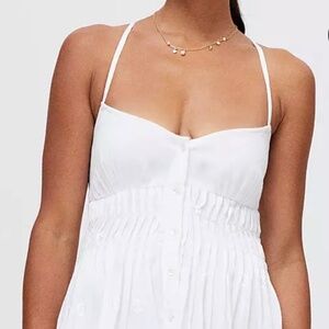 Strappy ruffle mini dress